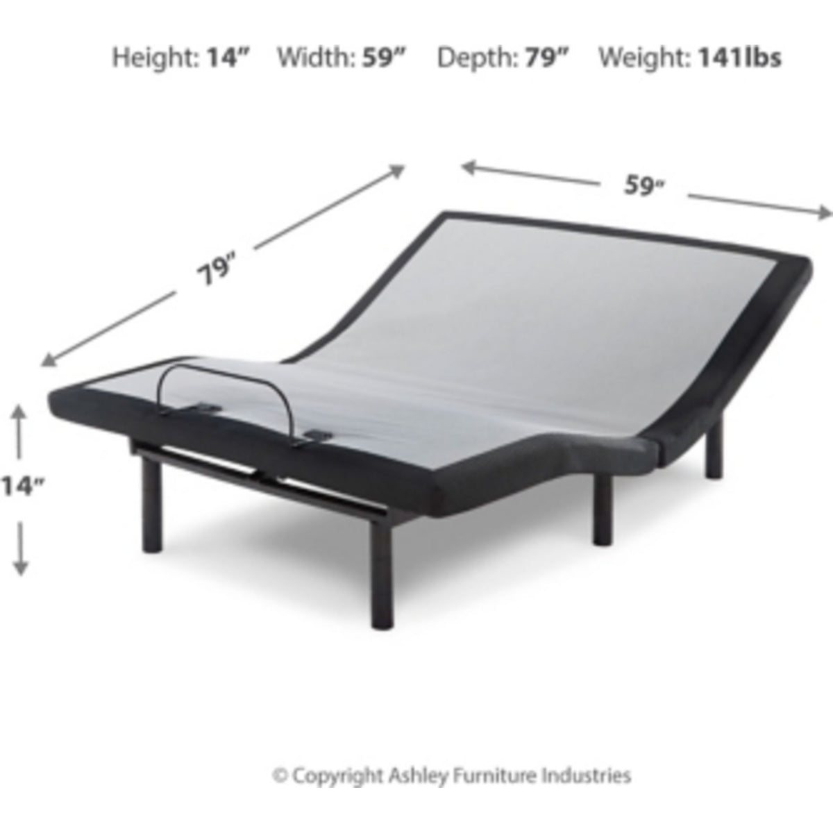 Ashley Sleep Better Lifestyle Adjustable Bed 14 inch Queen
